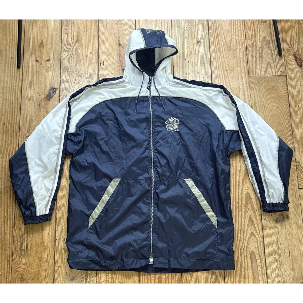 Georgetown Hoyas Tank Vintage Mens XL Bulldog Logo Jacket Coat NCAA Windbreaker